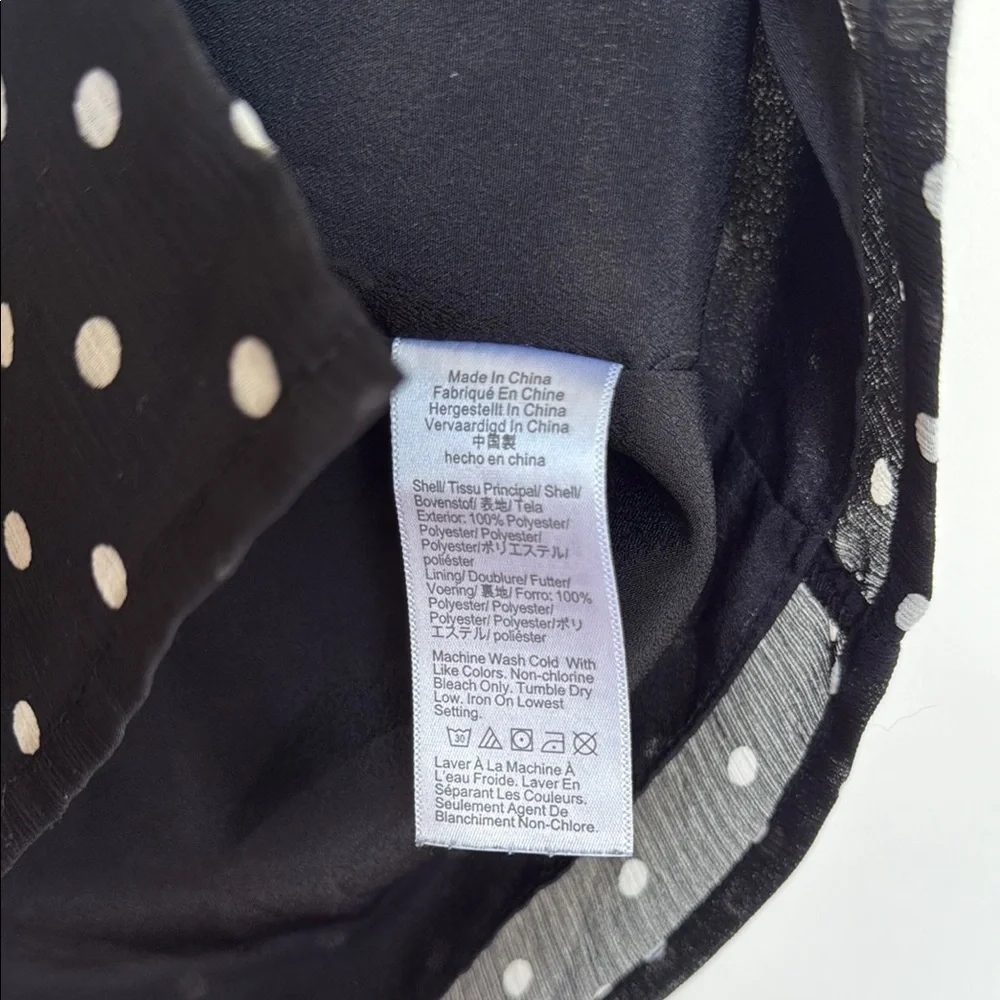 J. Crew Black and White Flutter Sleeve Blouse